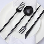 50 pcs Plastic Cutlery Spoon Fork Knife Set - Disposable Tableware