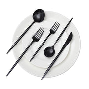 50 pcs Plastic Cutlery Spoon Fork Knife Set - Disposable Tableware