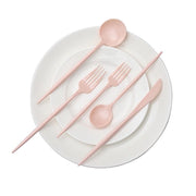 50 pcs Plastic Cutlery Spoon Fork Knife Set - Disposable Tableware