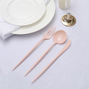 50 pcs Plastic Cutlery Spoon Fork Knife Set - Disposable Tableware