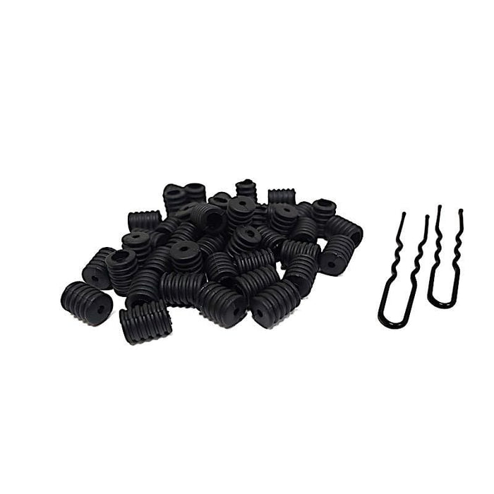 50 pcs Silicon Buckles Face Masks Earloop Adjuster Protective Covers - Black CARE_CLIP