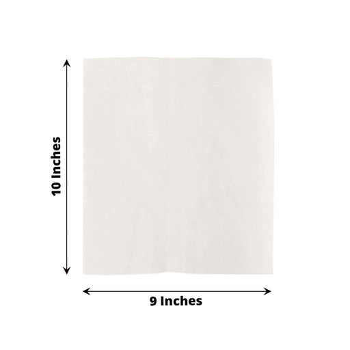50 Rectangle 9" x 10" Pre-cut Wax Paper Food Wrappers Basket Liners - White DSP_PPDOL_WAX02_10_WHT