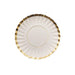 50 Round Metallic Paper Dessert Plates with Scalloped Rim - Disposable Tableware DSP_PPR0020_3_WHGD