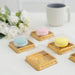 50 Square 3" Mini Cupcake Boxes with Dome Plastic Favor Holders - Gold and Clear PLTC_FIL_029S_GOLD