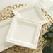 50 Square 6" White Bagasse Sustainable Salad Plates - Disposable Tableware DSP_PPS0012_6_WHT