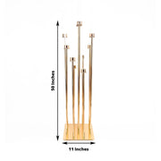 50" tall Candelabra Candle Holder Centerpiece with Glass CHDLR_CAND_030_10_GOLD