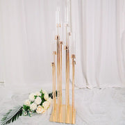 50" tall Candelabra Candle Holder Centerpiece with Glass CHDLR_CAND_030_10_GOLD