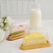 50 Triangle Cake Slice Boxes Plastic Wedding Favor Holders - Gold and Clear BOX_5X3_CAKE05_GOLD