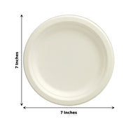 50 White Round Salad Plates - Disposable Tableware
