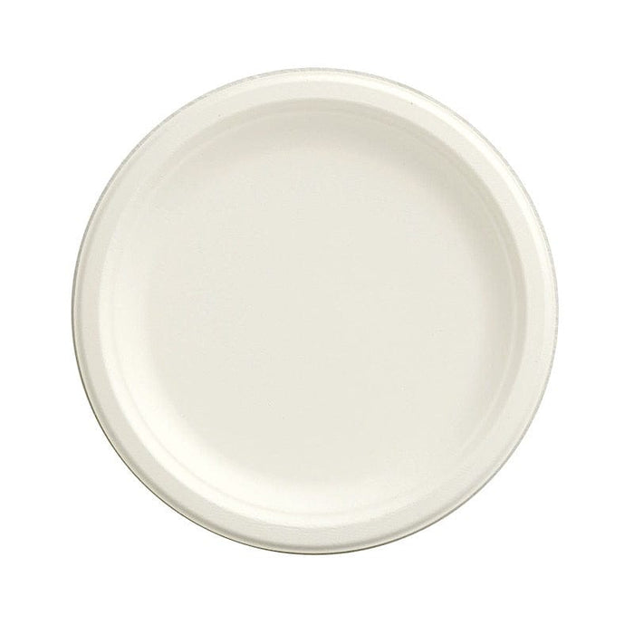50 White Round Salad Plates - Disposable Tableware