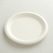 50 White Round Salad Plates - Disposable Tableware