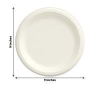 50 White Round Salad Plates - Disposable Tableware