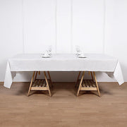 50" x 108" Rectangular Disposable Airlaid Paper Tablecloth - White TAB_DSP_001_50108_WHT