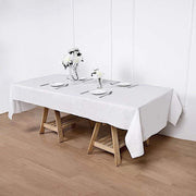50" x 108" Rectangular Disposable Airlaid Paper Tablecloth - White TAB_DSP_001_50108_WHT