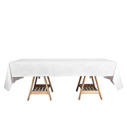 50" x 108" Rectangular Disposable Airlaid Paper Tablecloth - White TAB_DSP_001_50108_WHT