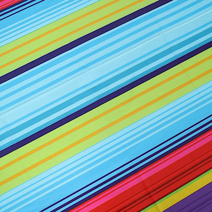 50" x 108" Rectangular Mexican Fiesta Disposable Plastic Tablecloth - Assorted TAB_PVC_FSTA01_108_BLUE