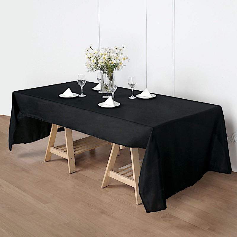 50" x 120" Polyester Rectangular Tablecloth - Black TAB_50120_BLK_POLY