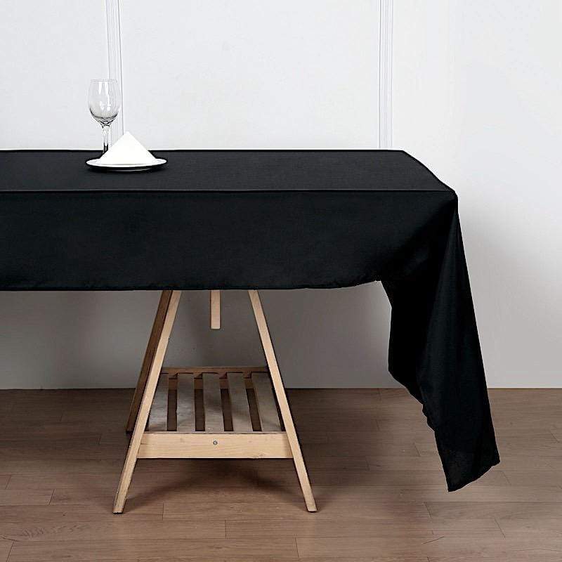 50" x 120" Polyester Rectangular Tablecloth - Black TAB_50120_BLK_POLY