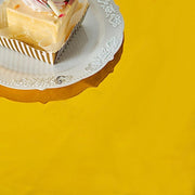 50" x 50" Square Metallic Disposable Plastic Tablecloth - Gold TAB_FOL_01_50X50_GOLD