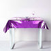 50" x 50" Square Metallic Disposable Plastic Tablecloth - Purple TAB_FOL_01_50X50_PURP