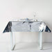 50" x 50" Square Metallic Disposable Plastic Tablecloth - Silver TAB_FOL_01_50X50_SILV