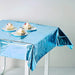 50" x 50" Square Metallic Disposable Plastic Tablecloth - Turquoise TAB_FOL_01_50X50_TURQ