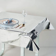 50" x 50" Square Metallic Disposable Plastic Tablecloth