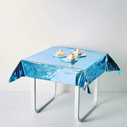 50" x 50" Square Metallic Disposable Plastic Tablecloth