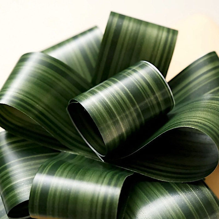 50 yards 4" Satin Ribbon with Two Sided Ti Leaf Pattern - Green RIB_LEAF_003_50_GRN