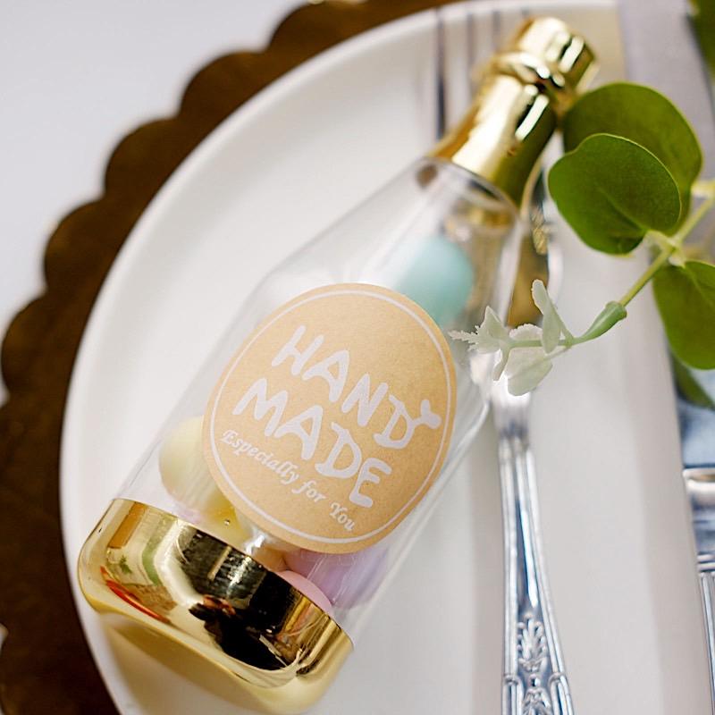 500 Handmade Especially For You 2" Round Self Adhesive Stickers Roll - Natural with White STK_HM_003_2