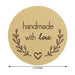 500 Handmade with Love 1.5" Round Self Adhesive Stickers Roll - Natural with Black STK_HM_001_15