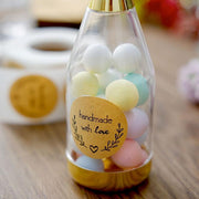 500 Handmade with Love 1.5" Round Self Adhesive Stickers Roll - Natural with Black STK_HM_001_15