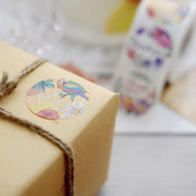 500 pcs 1.5" Round Self Adhesive Tropical Floral Thank You Stickers Roll - Assorted STK_THKS_004_15