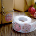 500 Round Floral Self Adhesive Baby Shower Stickers Roll - Assorted STK_BABY_001_15