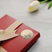 500 Thank You 1.5" Round Self Adhesive with Greenery Stickers Roll - Natural and White STK_THKS_007_15