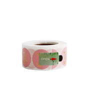 500 Thank You 1" Round Self Adhesive Stickers Roll - Blush with Gold STK_THKS_008_1_046