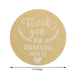500 Thank You For Celebrating with Us 1.5" Self Adhesive Stickers Roll - Natural and White STK_TYCLB_002_15