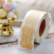 500 Thank You For Supporting My Small Business 2" Self Adhesive Stickers Roll - Natural with White STK_TYBS_003_2