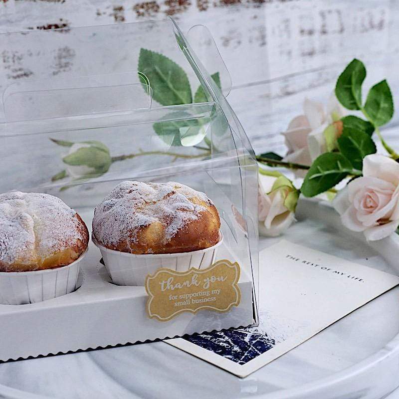 500 Thank You For Supporting My Small Business 2" Self Adhesive Stickers Roll - Natural with White STK_TYBS_003_2