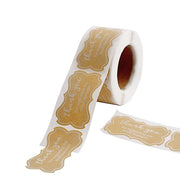 500 Thank You For Supporting My Small Business 2" Self Adhesive Stickers Roll - Natural with White STK_TYBS_003_2