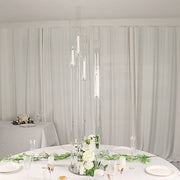 51" tall 5 Arm Crystal Glass Candelabra Taper Candle Holder - Clear CHDLR_CAND_030R_5A_CLR