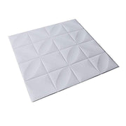 52 sq ft Diamond 3D Self Adhesive Foam Wall Panels - White WLL_FOAM02_WHT