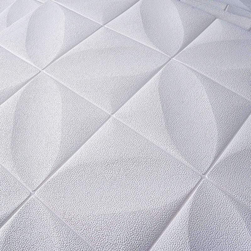 52 sq ft Diamond 3D Self Adhesive Foam Wall Panels - White WLL_FOAM02_WHT