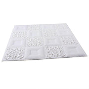 52 sq ft French Country Style 3D Self Adhesive Foam Wall Panels - White WLL_FOAM04_WHT