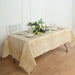 52" x 108" Rectangular Disposable Plastic Tablecloth with Wooden Design