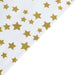 54" x 108" Rectangular Disposable Plastic Tablecloth with Star Sprinkled Design