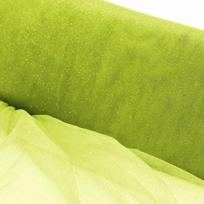 54" x 15 yards Wedding Tulle Roll with Glitter - Apple Green TULA01_5415_APPL