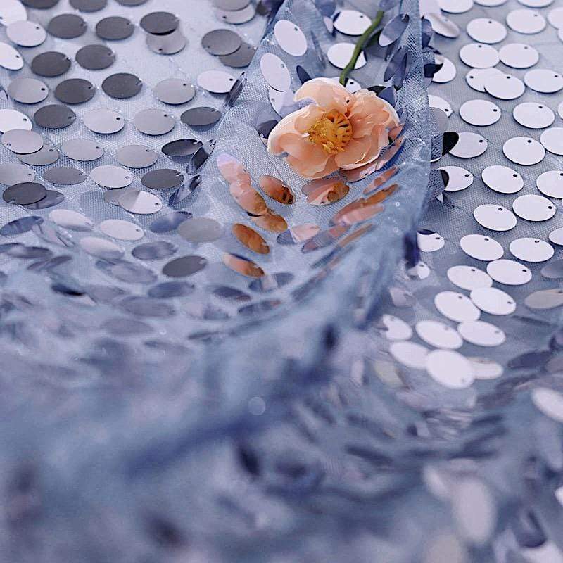 54" x 4 yards Mesh Fabric with Payette Sequins Fabric Bolt