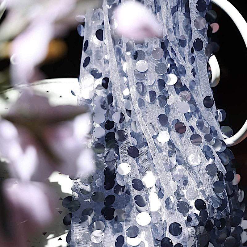 54" x 4 yards Mesh Fabric with Payette Sequins Fabric Bolt