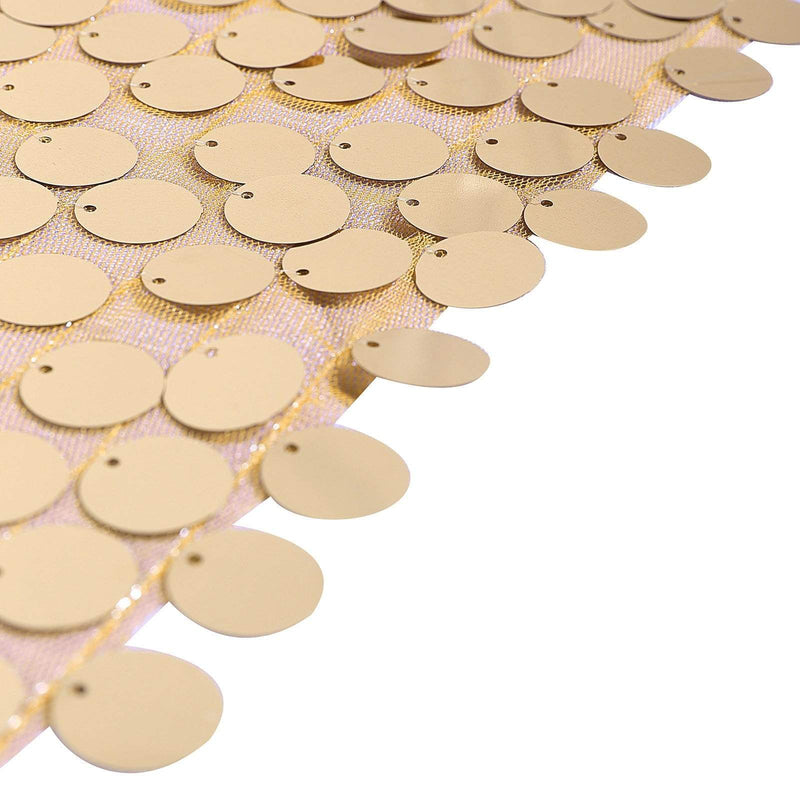 54" x 4 yards Mesh Fabric with Payette Sequins Fabric Bolt